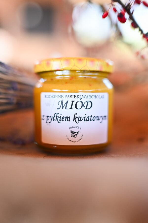 Miód z pyłkiem kwiatowym - 50g